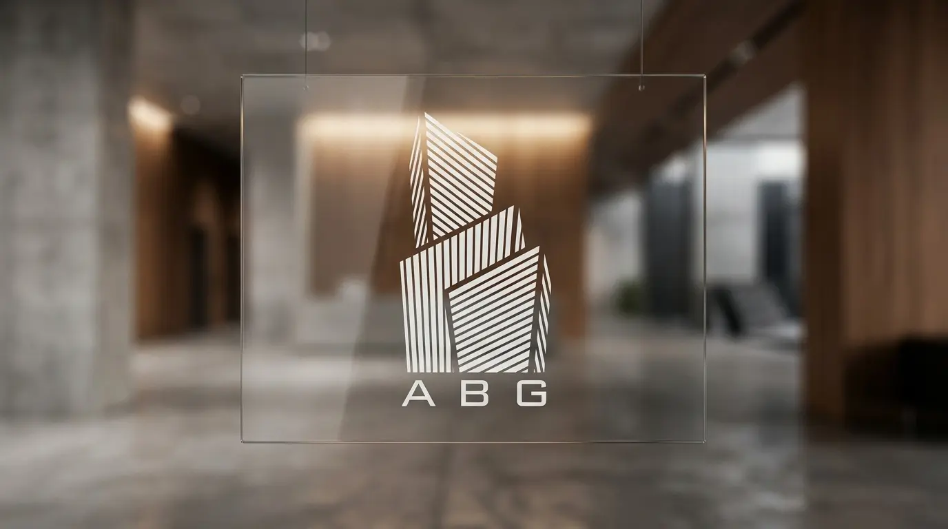 A minimalist architectural detail of a high-end office building interior.