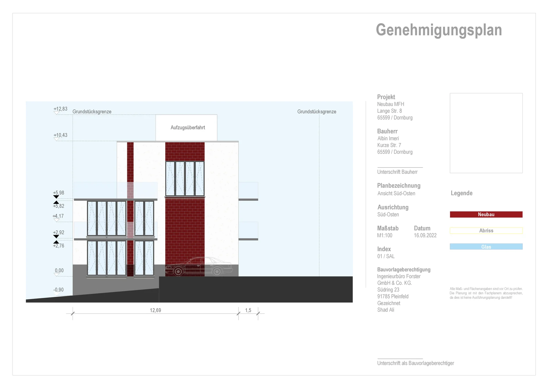 Bauplan Mehrfamilienhaus Dornburg 1