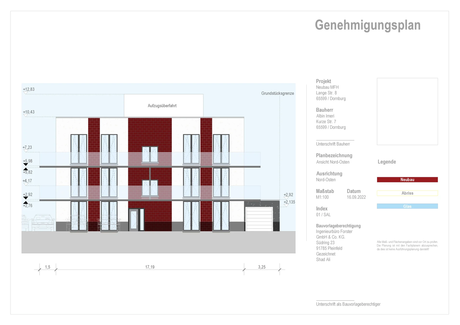 Bauplan Mehrfamilienhaus Dornburg 2